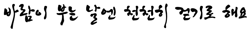 행복고흥체 Medium: 다람쥐 헌 쳇바퀴에 타고파